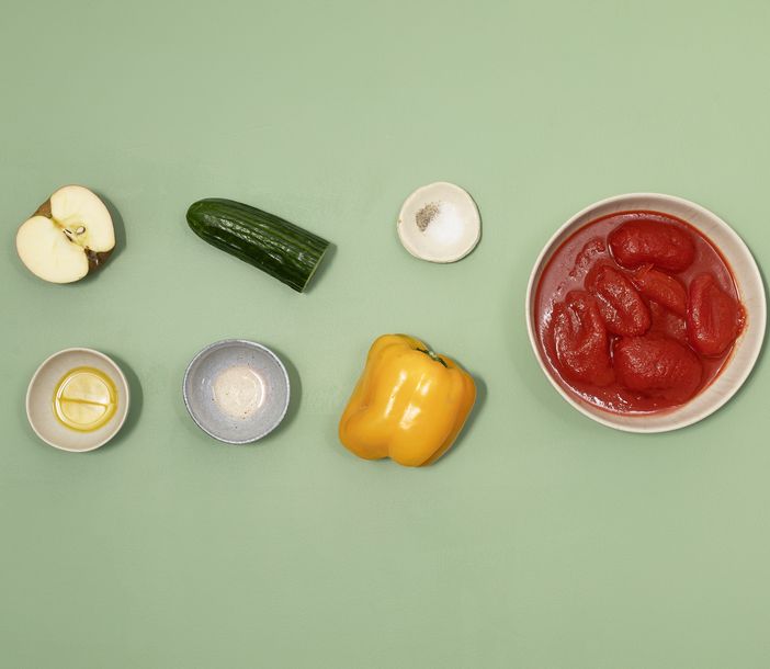 Zutaten für kalte Tomatensuppe